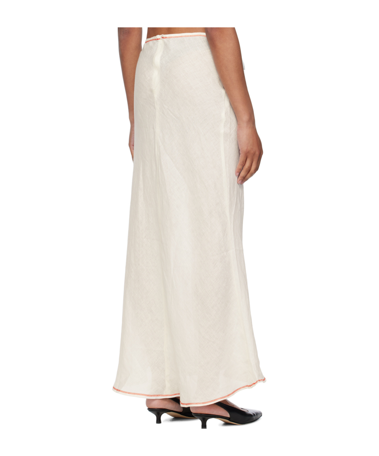 Baserange Off-white Dydine Maxi Skirt In White