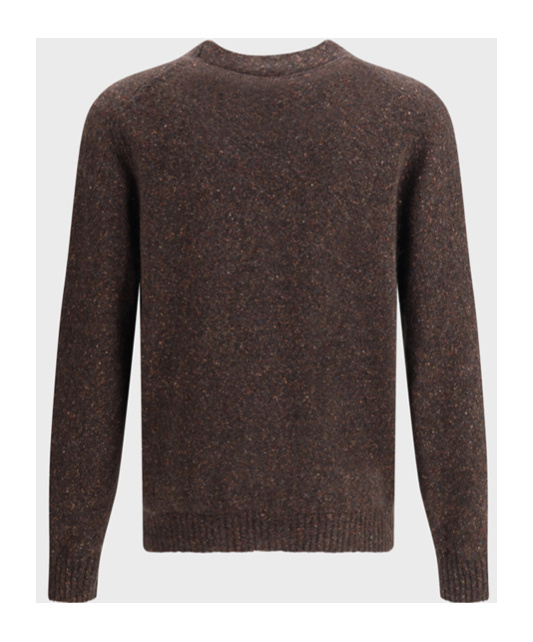 Brunello Cucinelli Dark Brown V-necked Cardigan In Burgundy