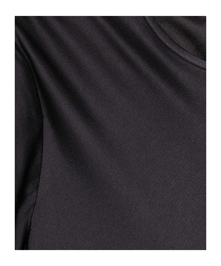 Semicouture Maxi Dress With Flared Cuffs And Sleeves In Black
