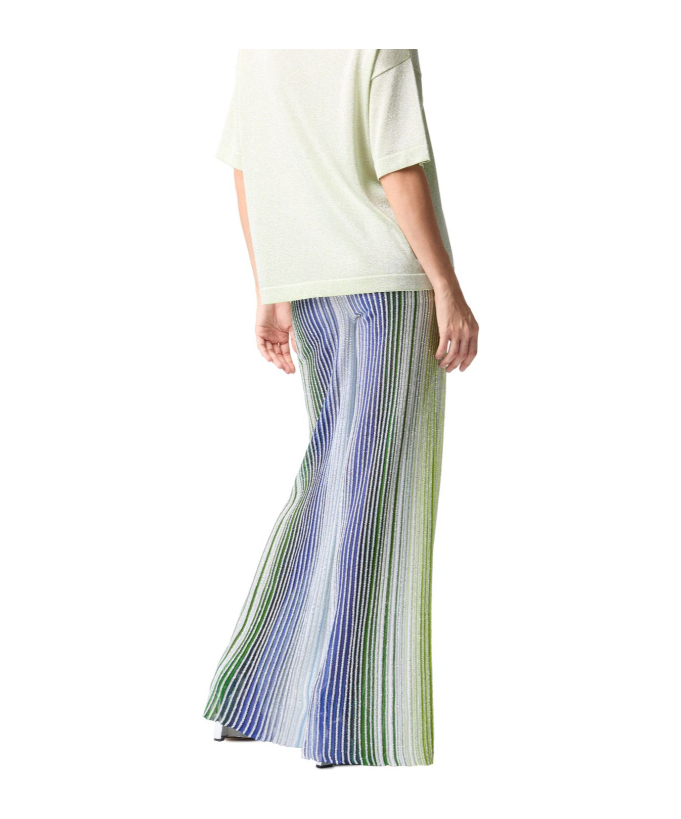 Missoni Women's Multicolor Knit Palazzo Pant In White