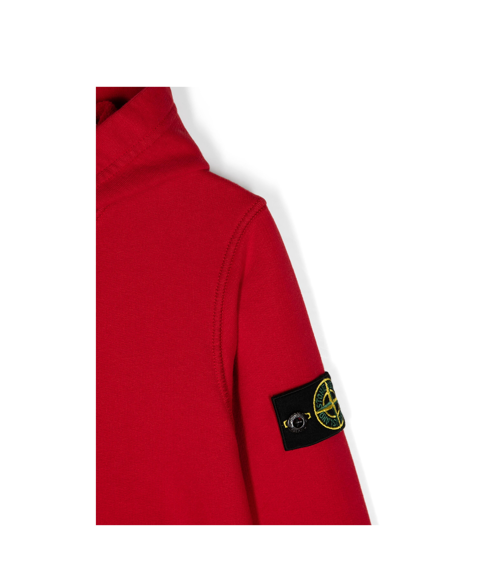 Stone Island Hooded Sweater In Red
