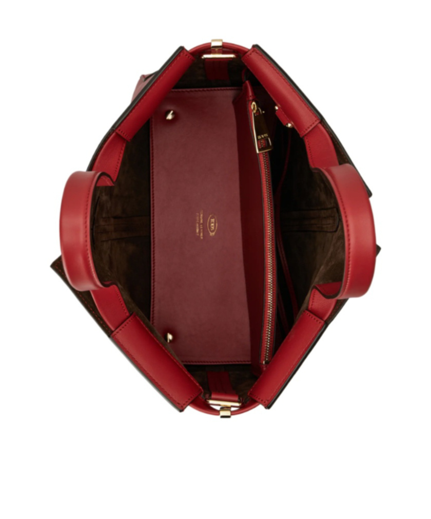 Tod's Small Di Bag Folio Tote Bag In Red