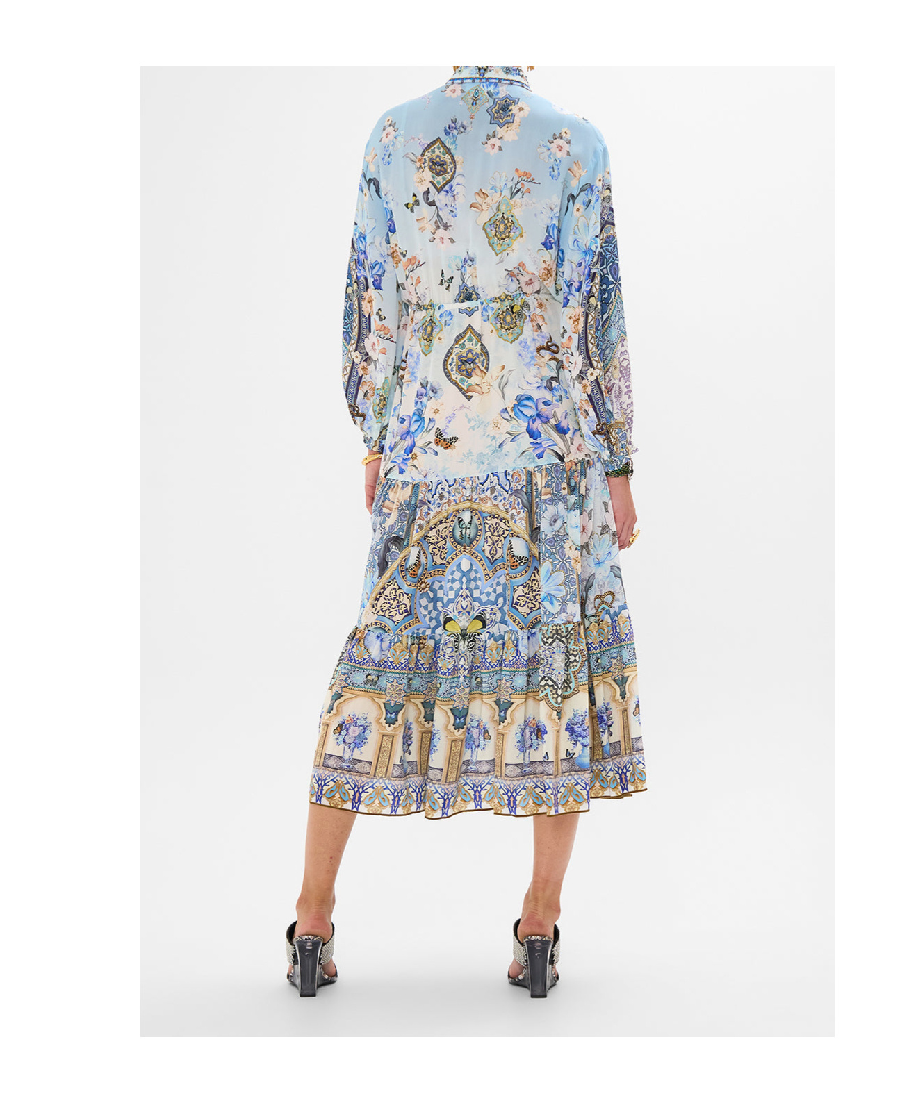 Camilla Tiered Long Shirt Dress Al Manial Palace Memoirs