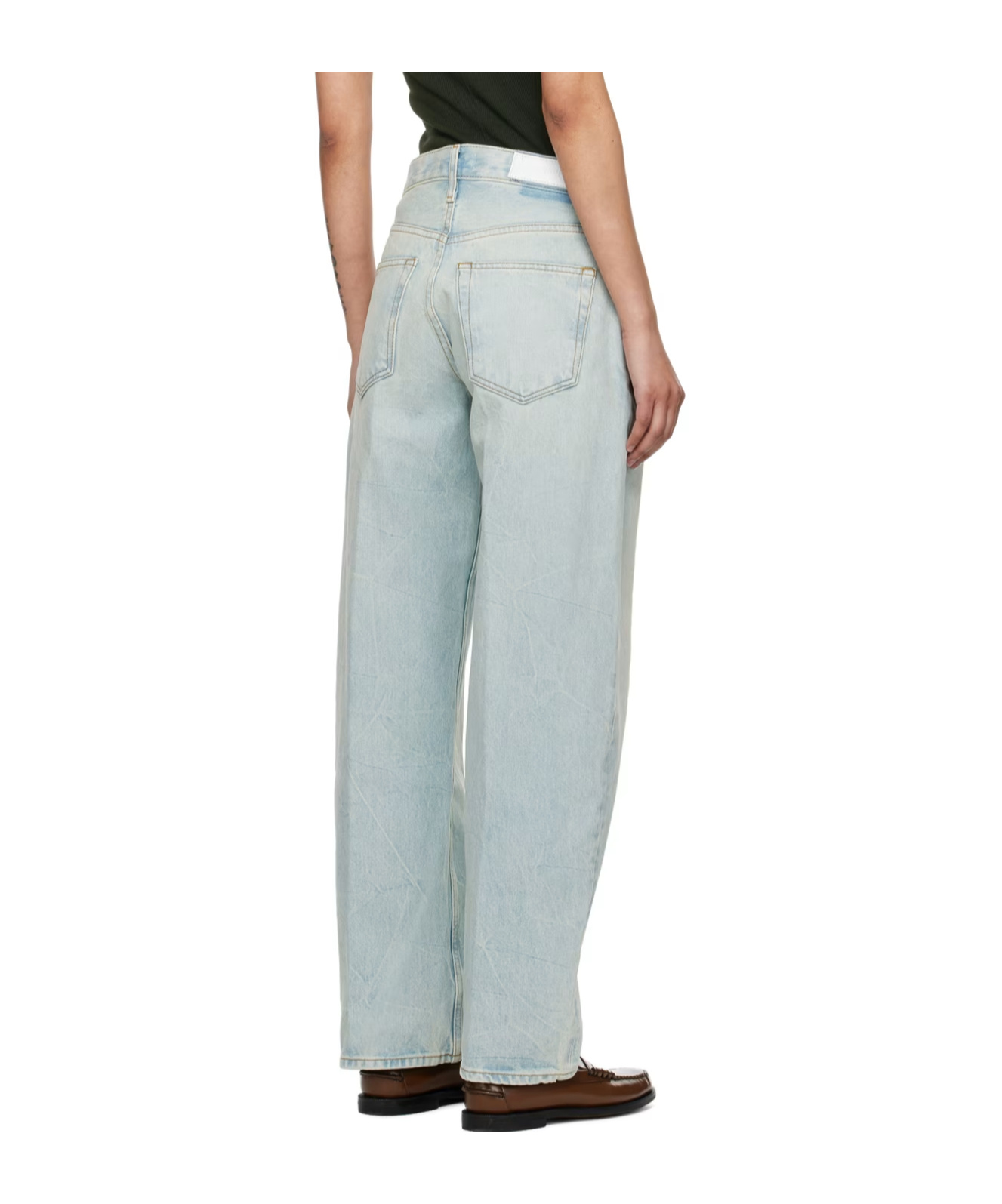 Re/done Wide Taper Jeans In Multicolor