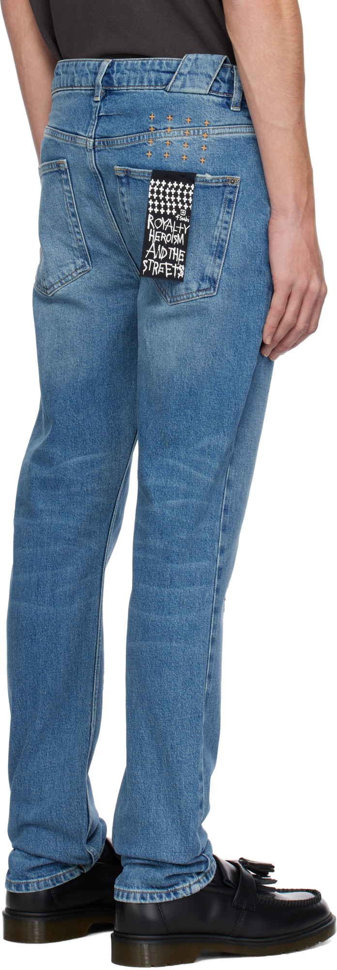 Ksubi Denim Trousers With Belt Loops In Blue
