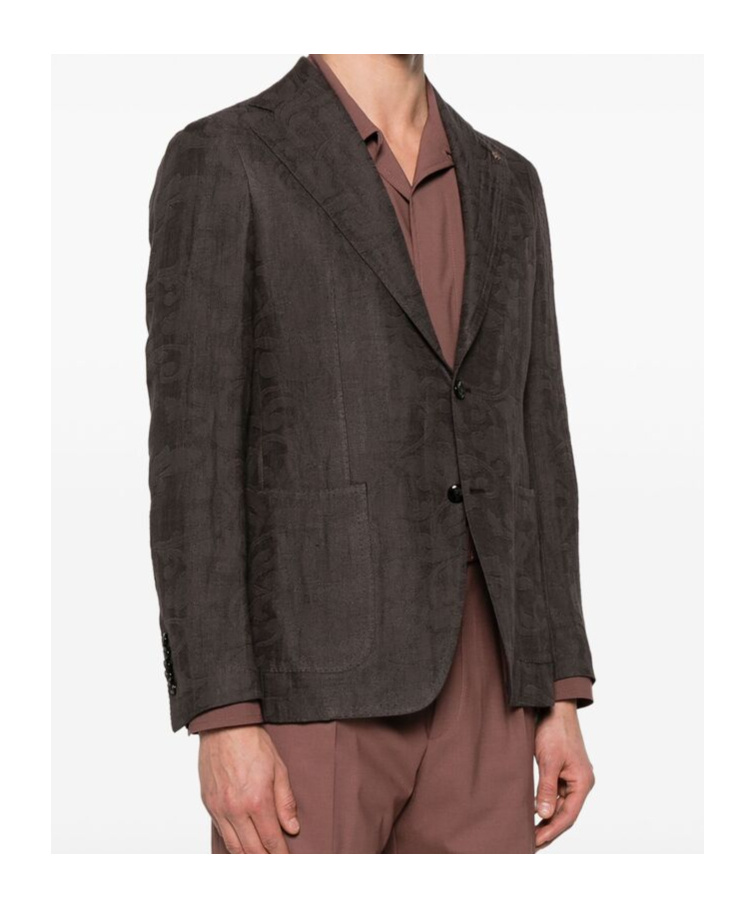 Shop Tagliatore Long-sleeved Suit Coat In Black