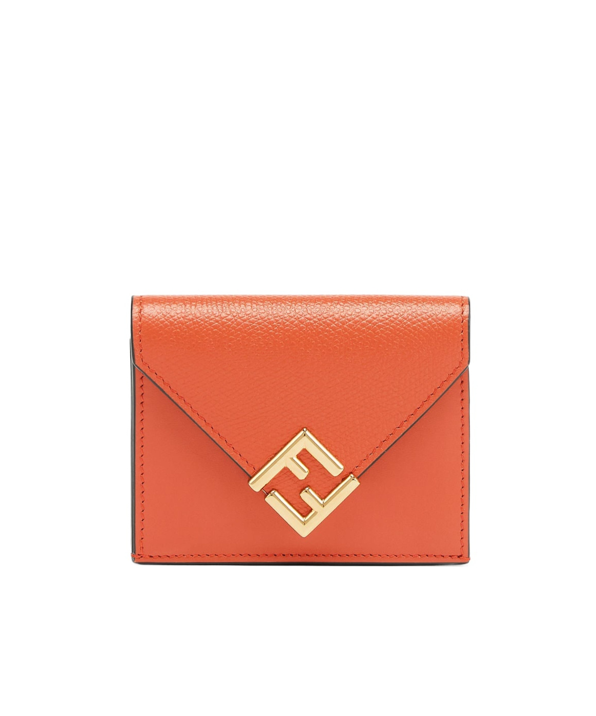 Fendi Ff Diamonds Tri-fold Wallet In Red