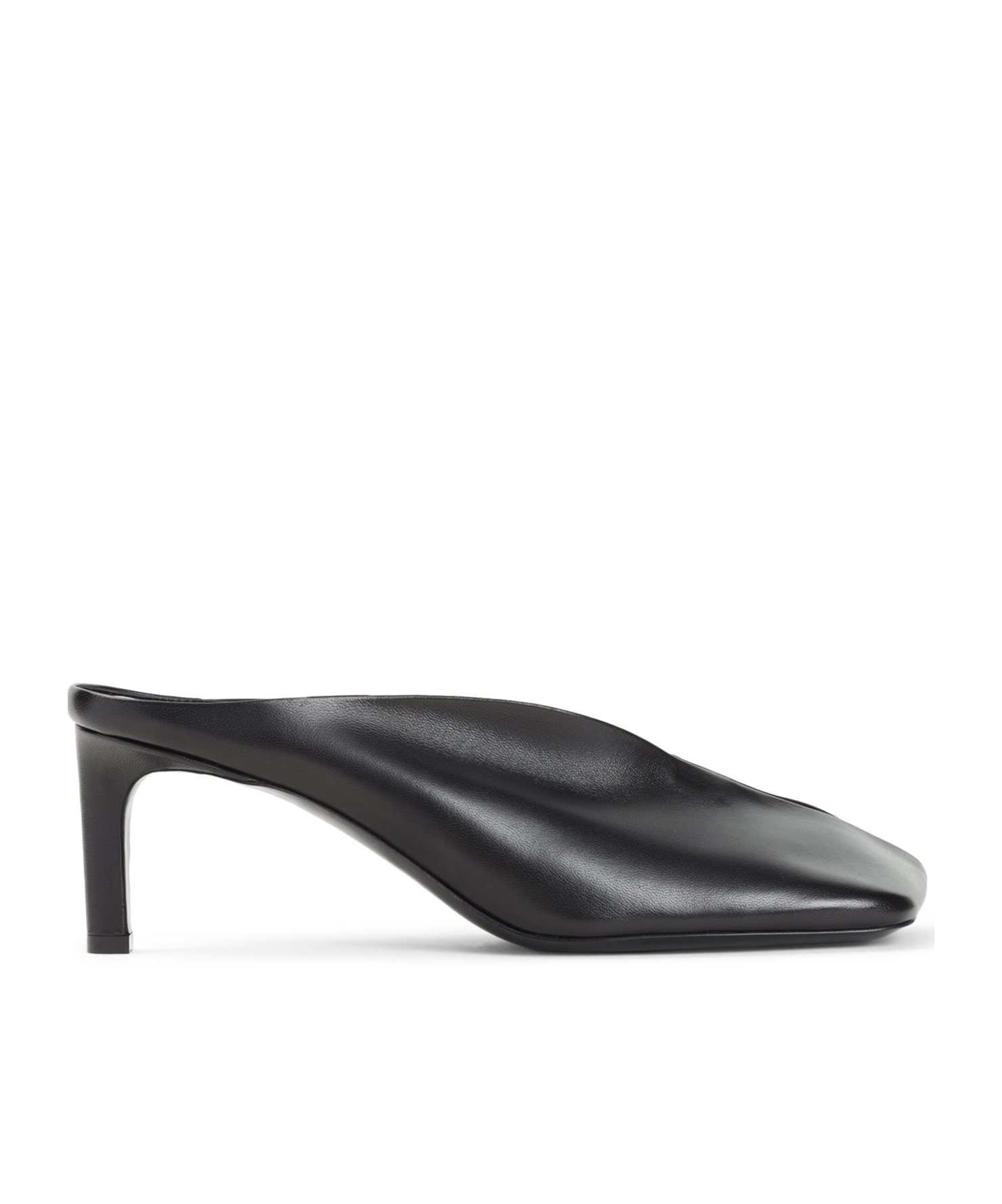 Jil Sander 70 Nappa Leather Mules In Black