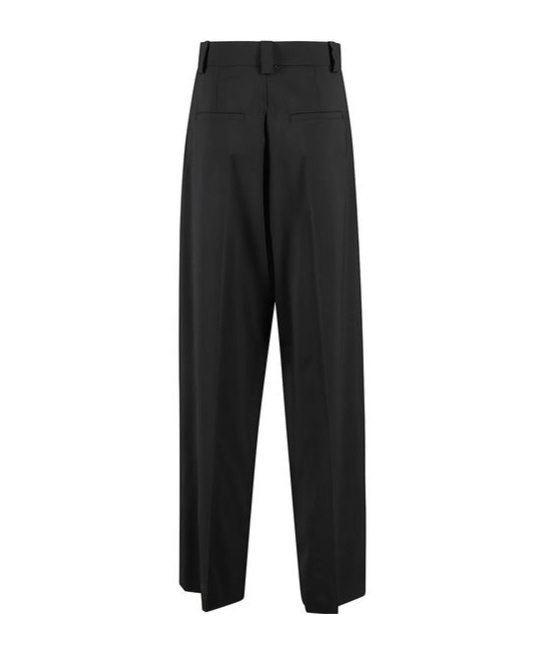 Alysi High-rise Wide-leg Trousers In Black