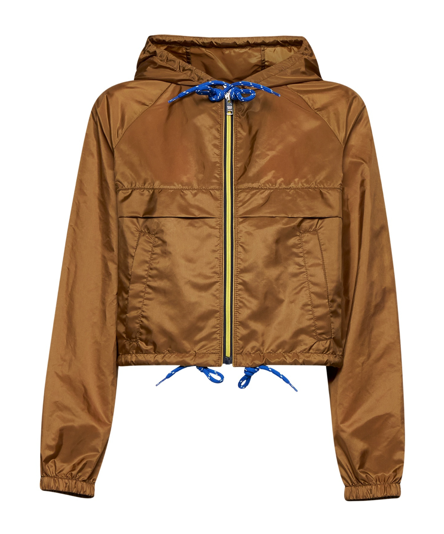 Prada Long-sleeved Casual Jacket In Brown