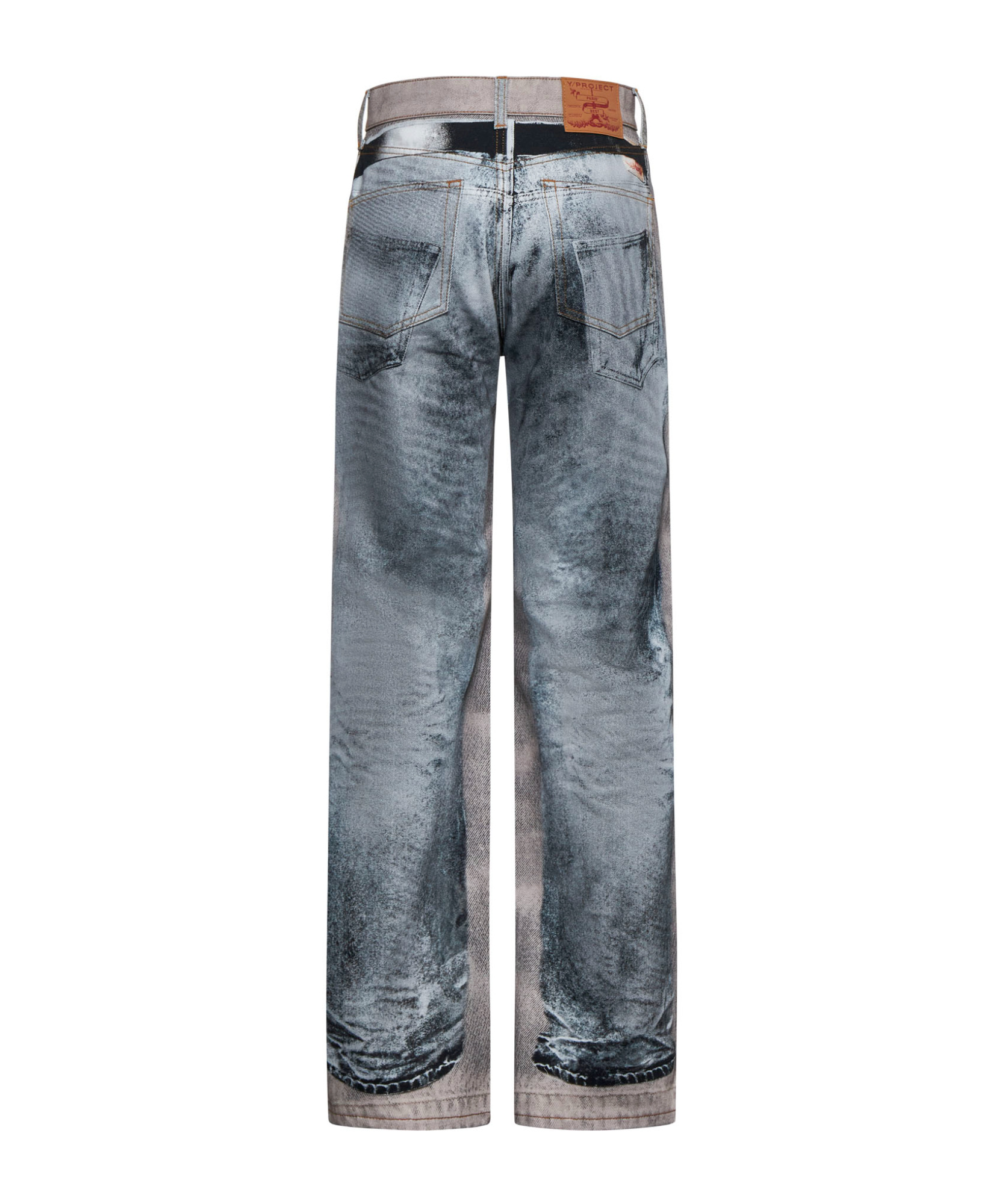 Shop Y/project Trompe L'oeil Jeans In Gray