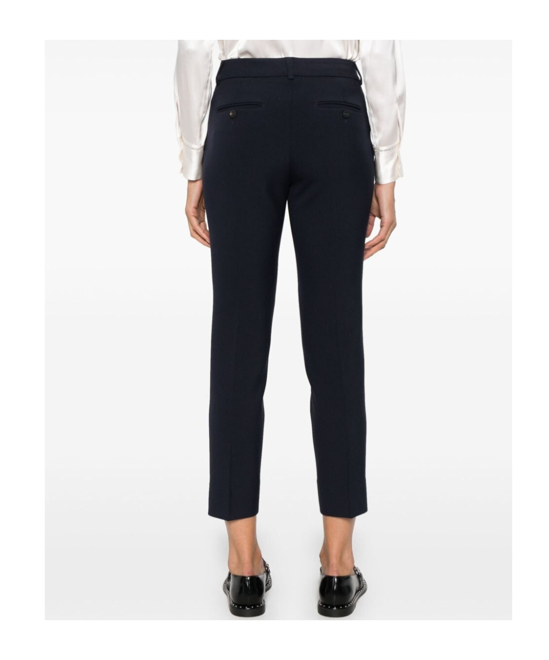 Peserico Fitted Pants With Pockets And Loops In Black