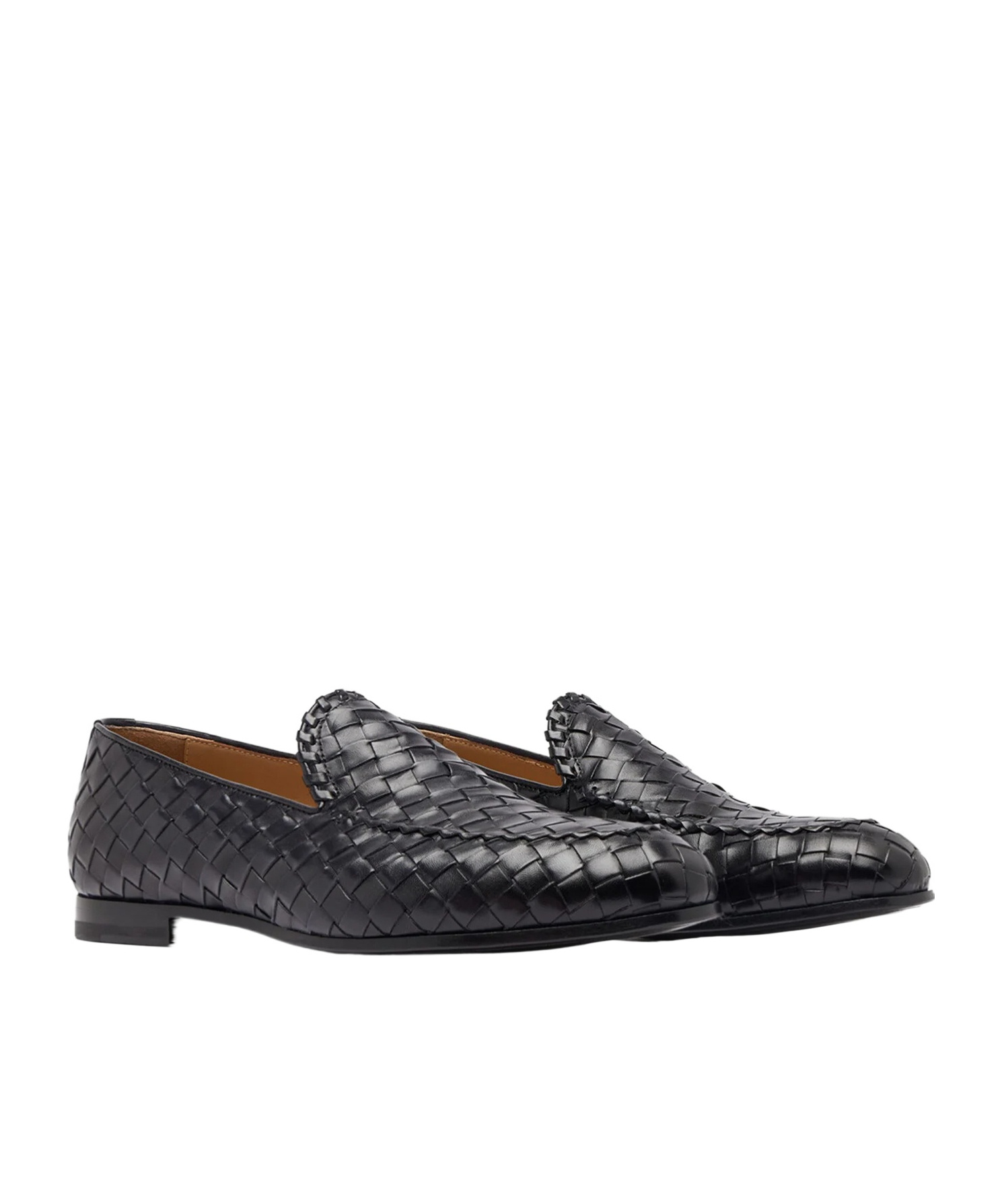 Scarosso Vittorio Interwoven-designed Loafers In Black