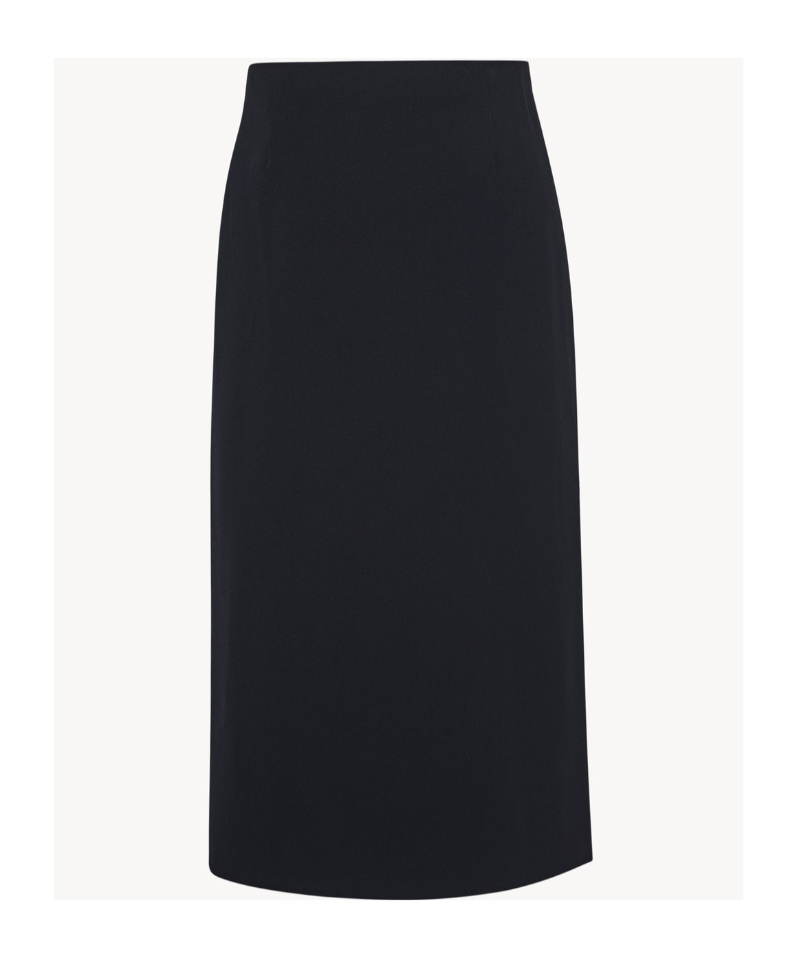 The Row Kavi Wool Crepe Midi Skirt In Black