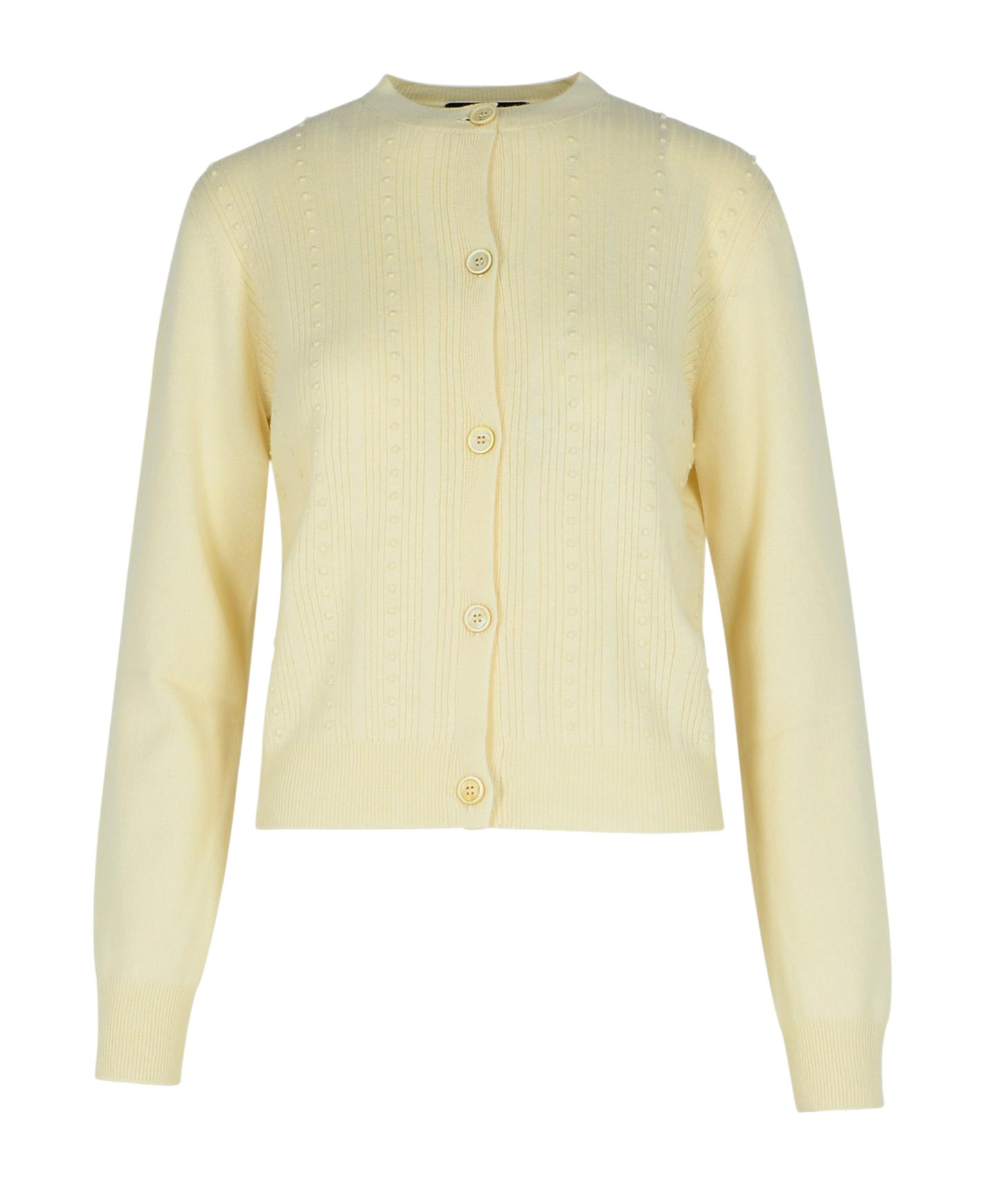 Fabiana Filippi Platinum Buttoned Knitted Cardigan In Nude