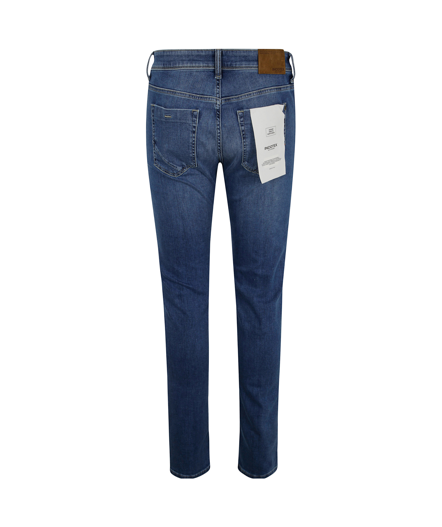 Incotex Belt Loop Jeans In Blue