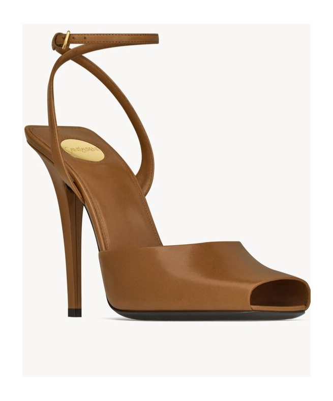 SAINT LAURENT LA SCANDALE SANDALS IN SMOOTH LEATHER