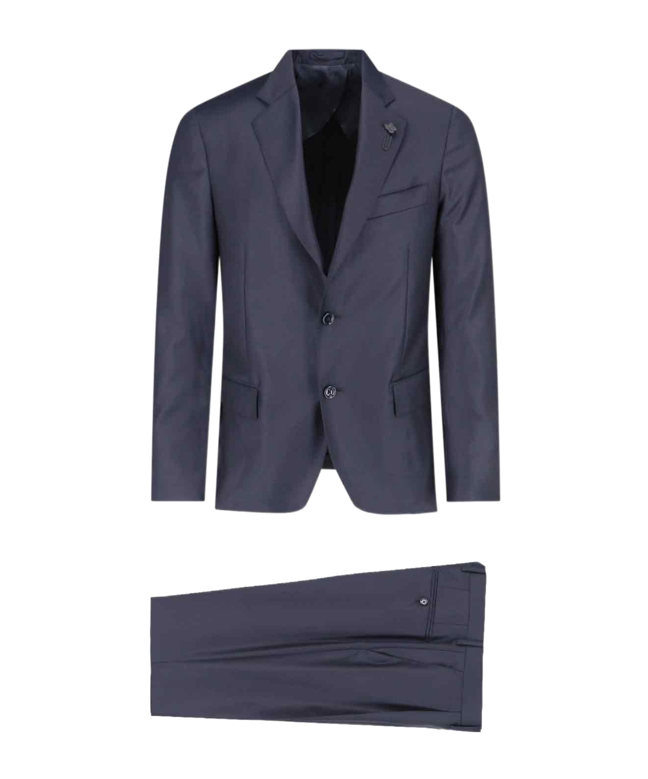 Lardini Virgin-wool Suit In Black