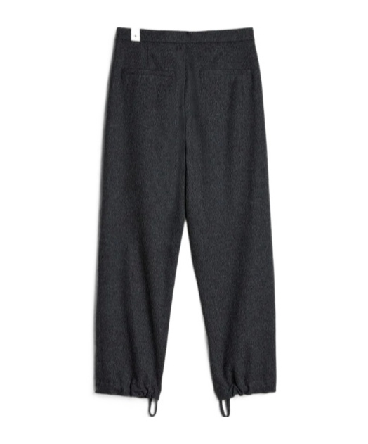 Jil Sander Wool Flannel Tapered Trousers In Black