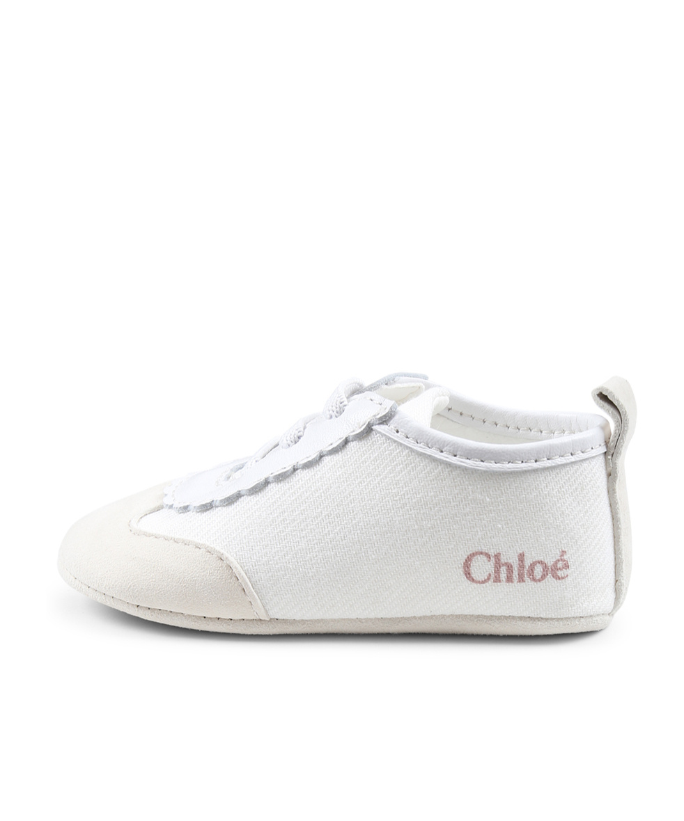 Chloé Round-head Sneakers In White