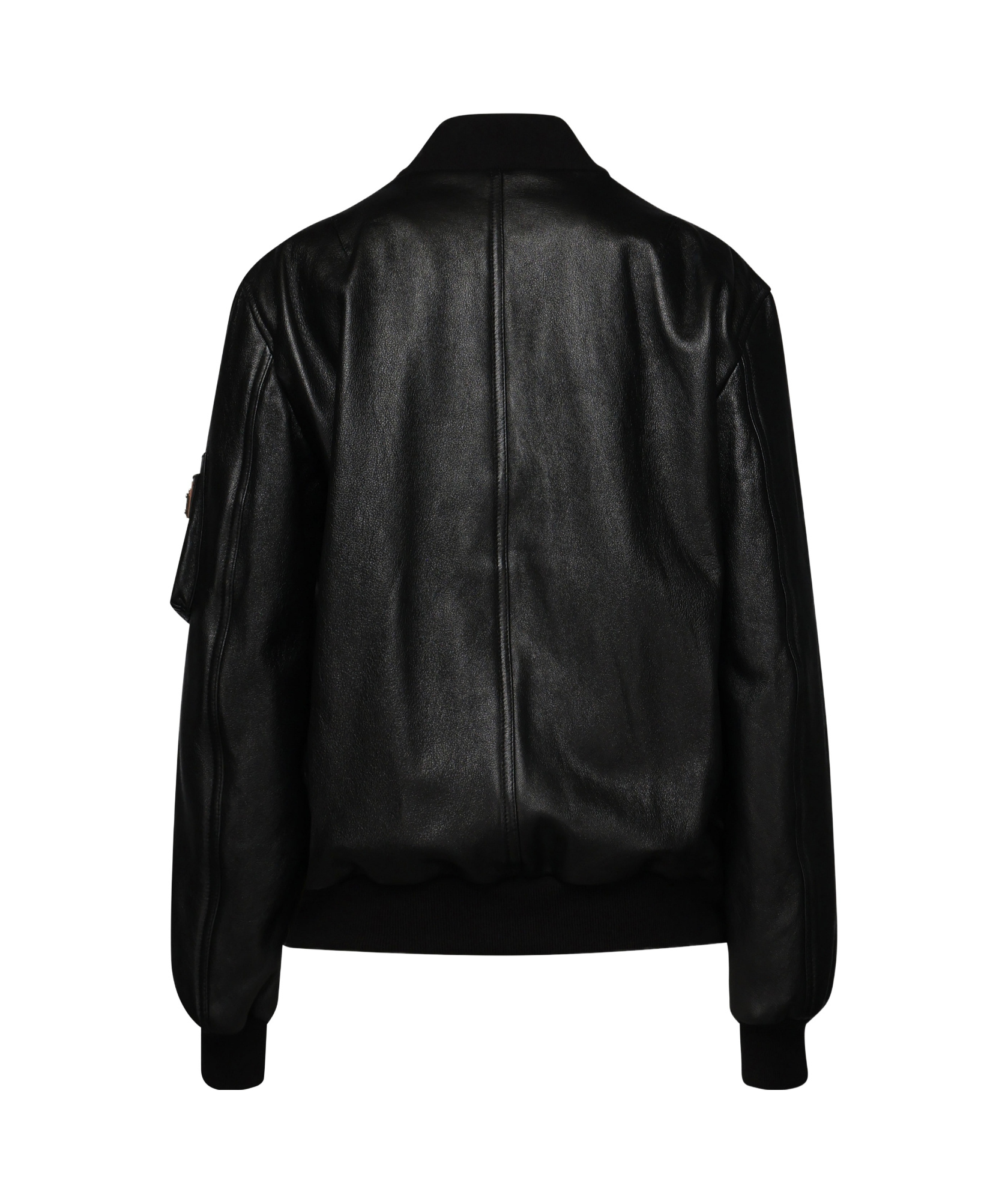 Dolce & Gabbana Zip Front Jacket With Ribbed Cuffs In Black
