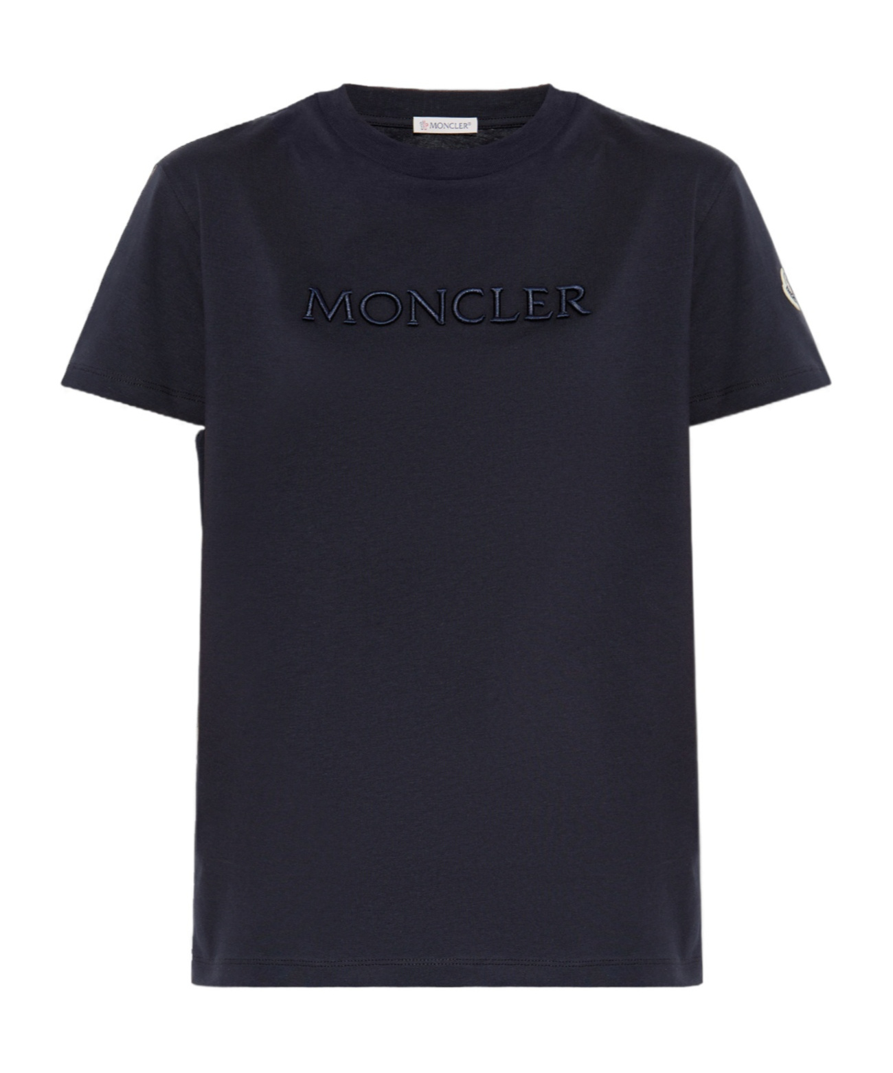 MONCLER MONCLER LOGO EMBROIDERED CREWNECK T-SHIRT