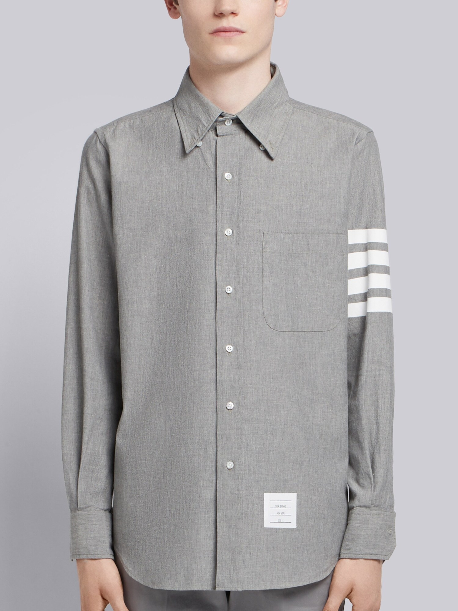 Thom Browne Chemise Ample En Coton In Gray