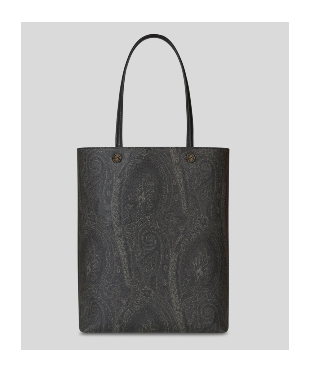 Etro Clutch Embellished Paisley Tote Bag In Black