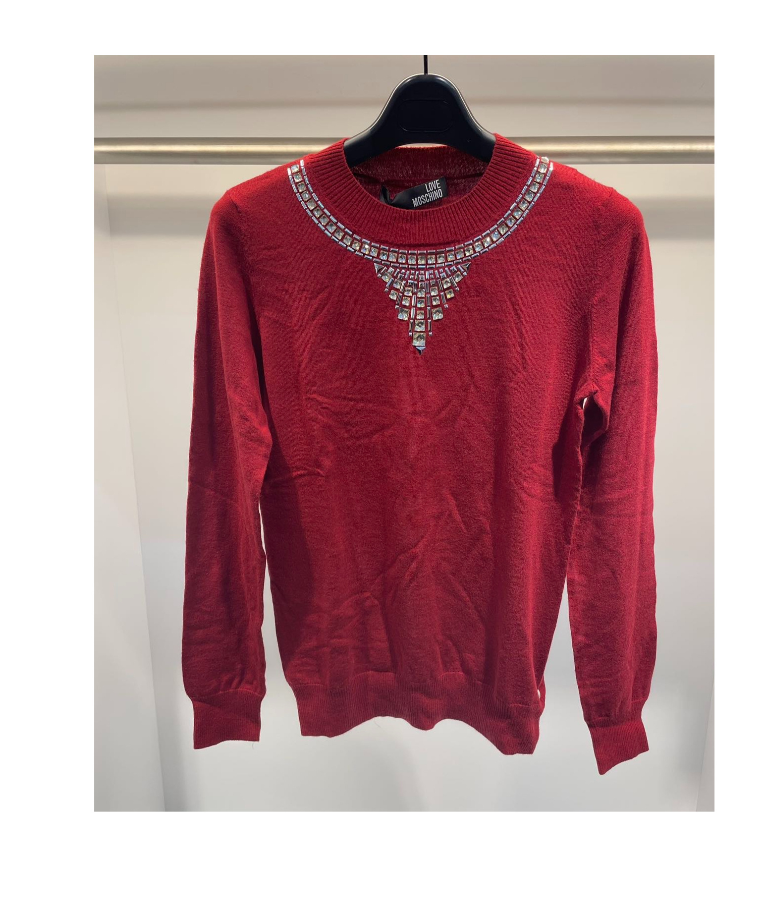 MOSCHINO ROUND-COLLAR AND LONG-SLEEVED SWEATER