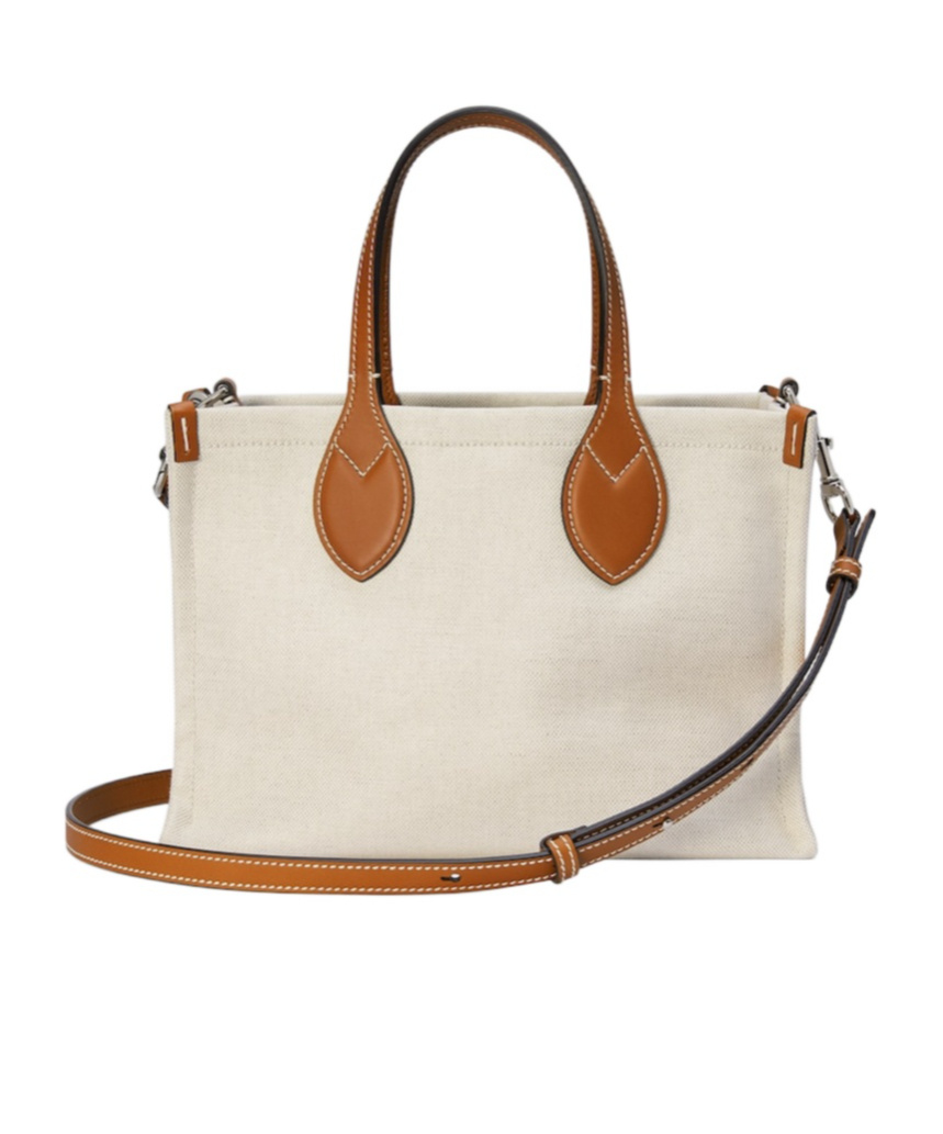 Gucci Shopper Aus Canvas Mit Logo-print In White