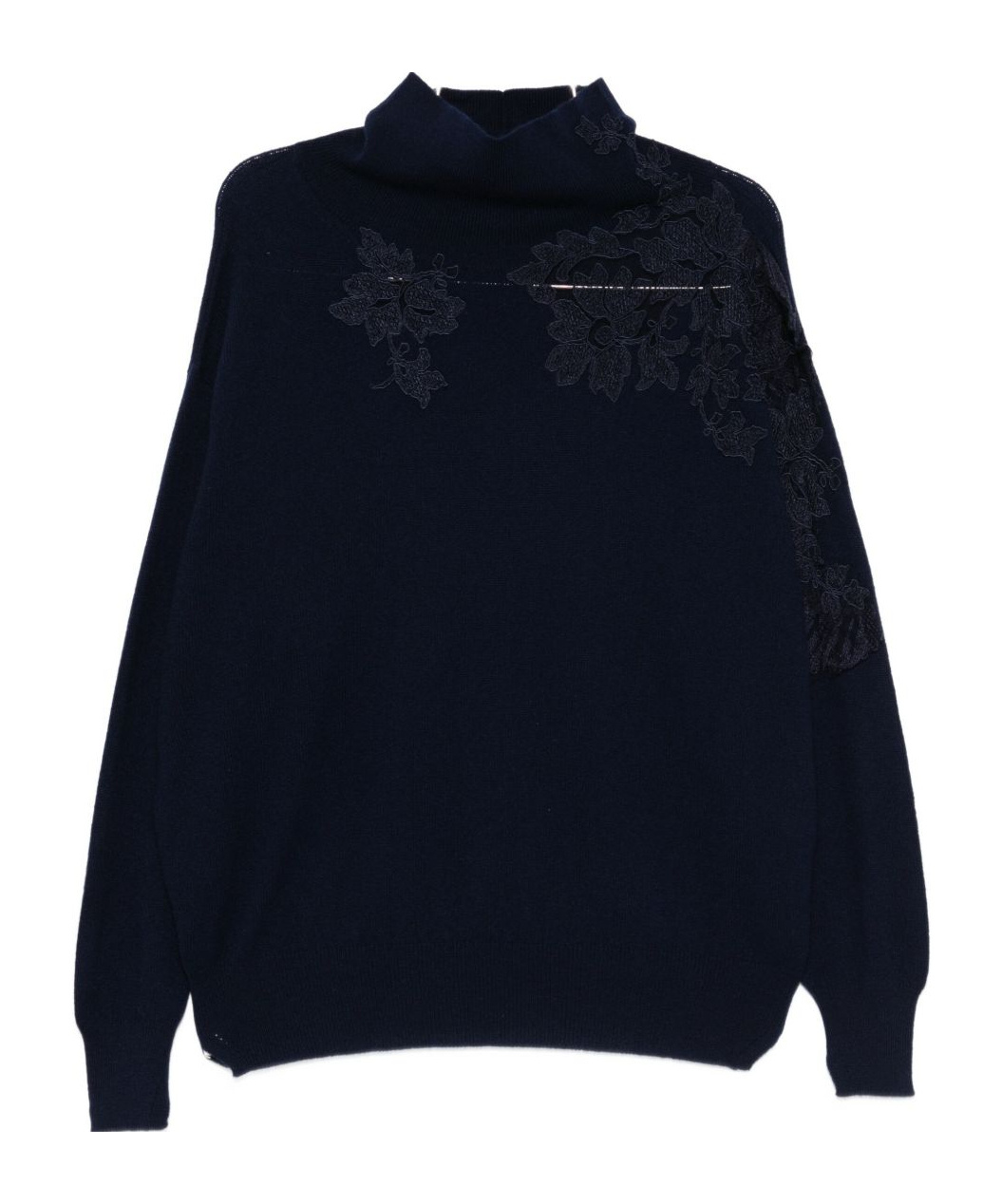 Ermanno Scervino Long-sleeved Sweater In Blue