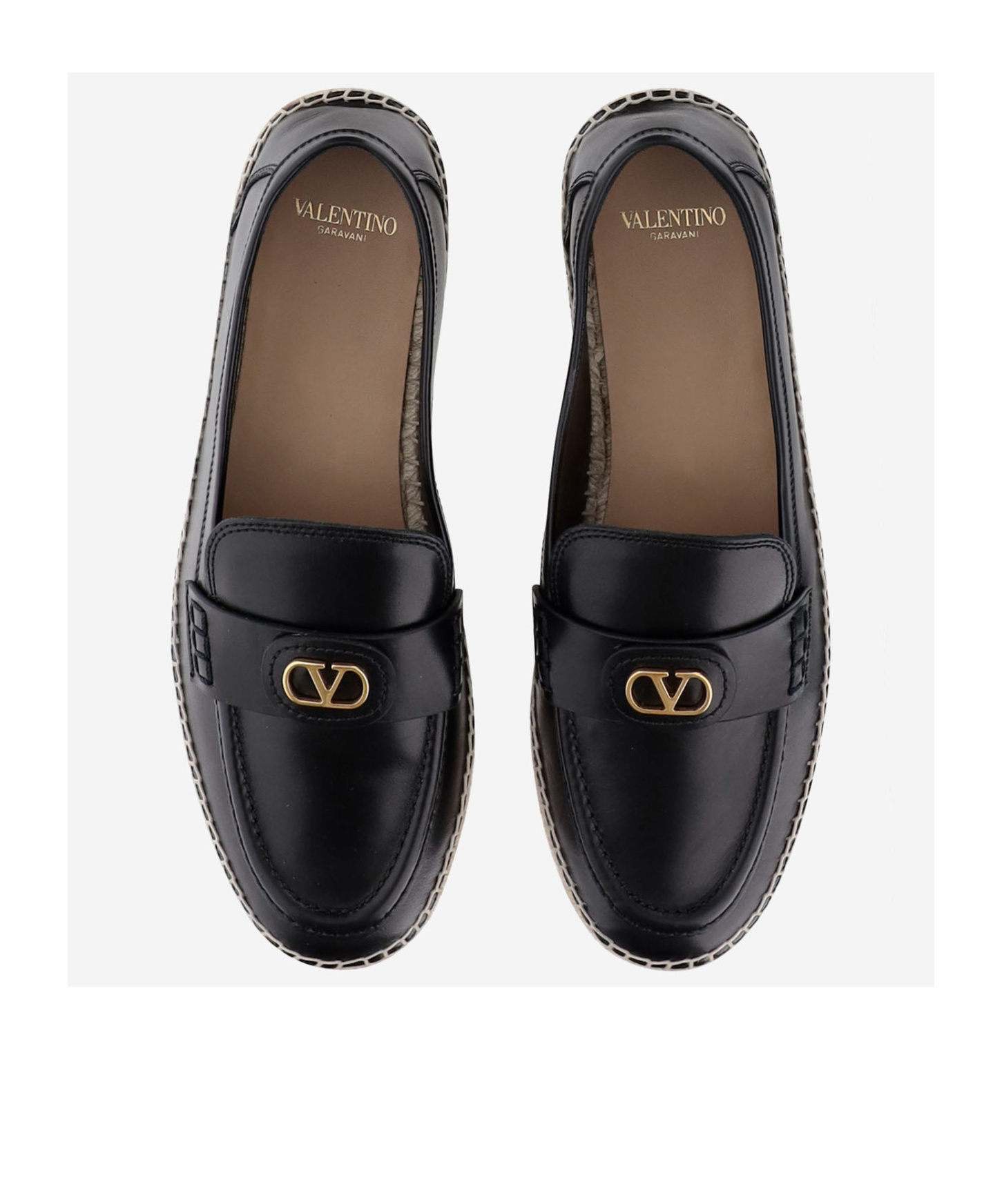 Valentino Vlogo Signature Espadrilles In Black