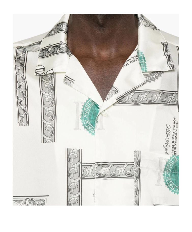 Palm Angels Graphic-print Shirt In White