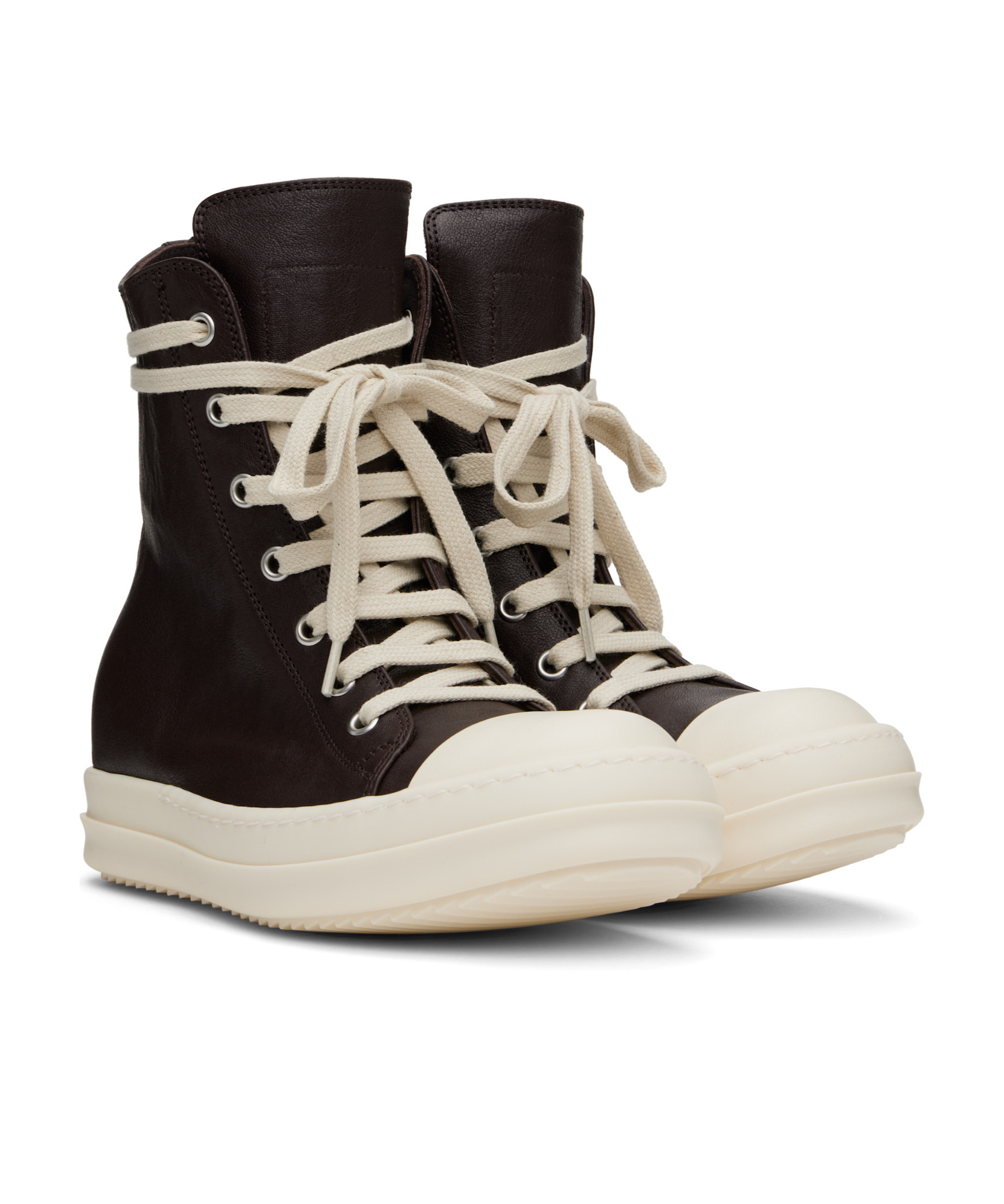 Shop Rick Owens Lace-up High-top Sneakers In Black
