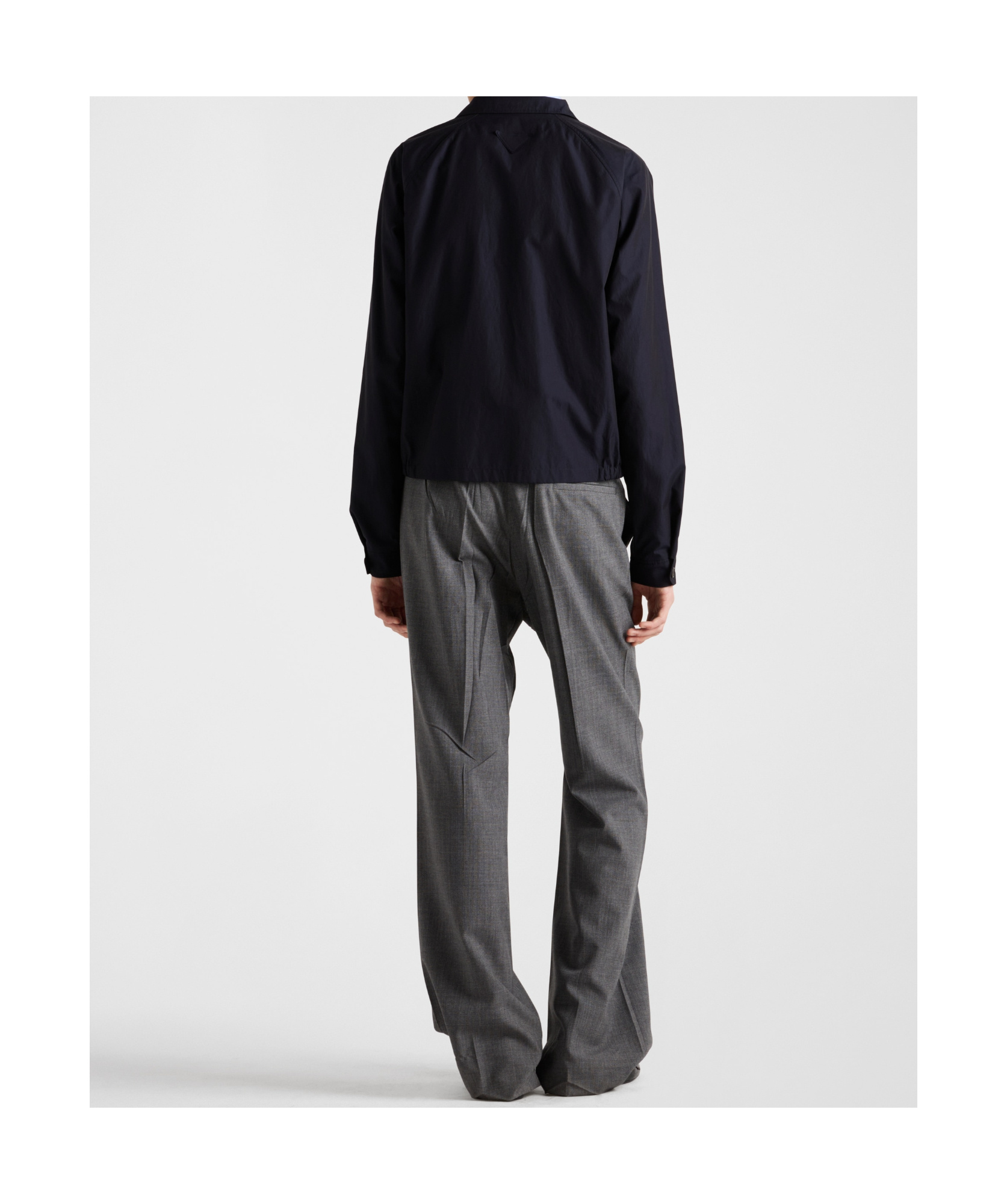 Prada Zip-up Jacket In Navy Blue