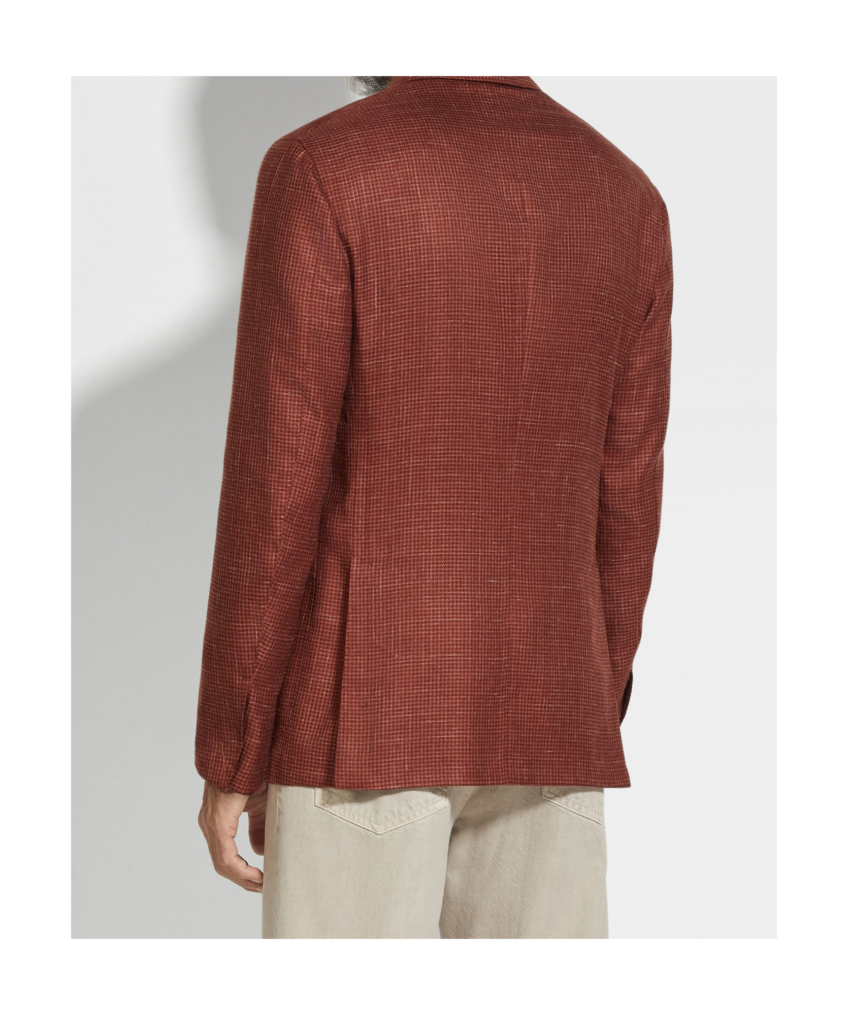 Zegna Checked Single-breasted Jacket In Brown