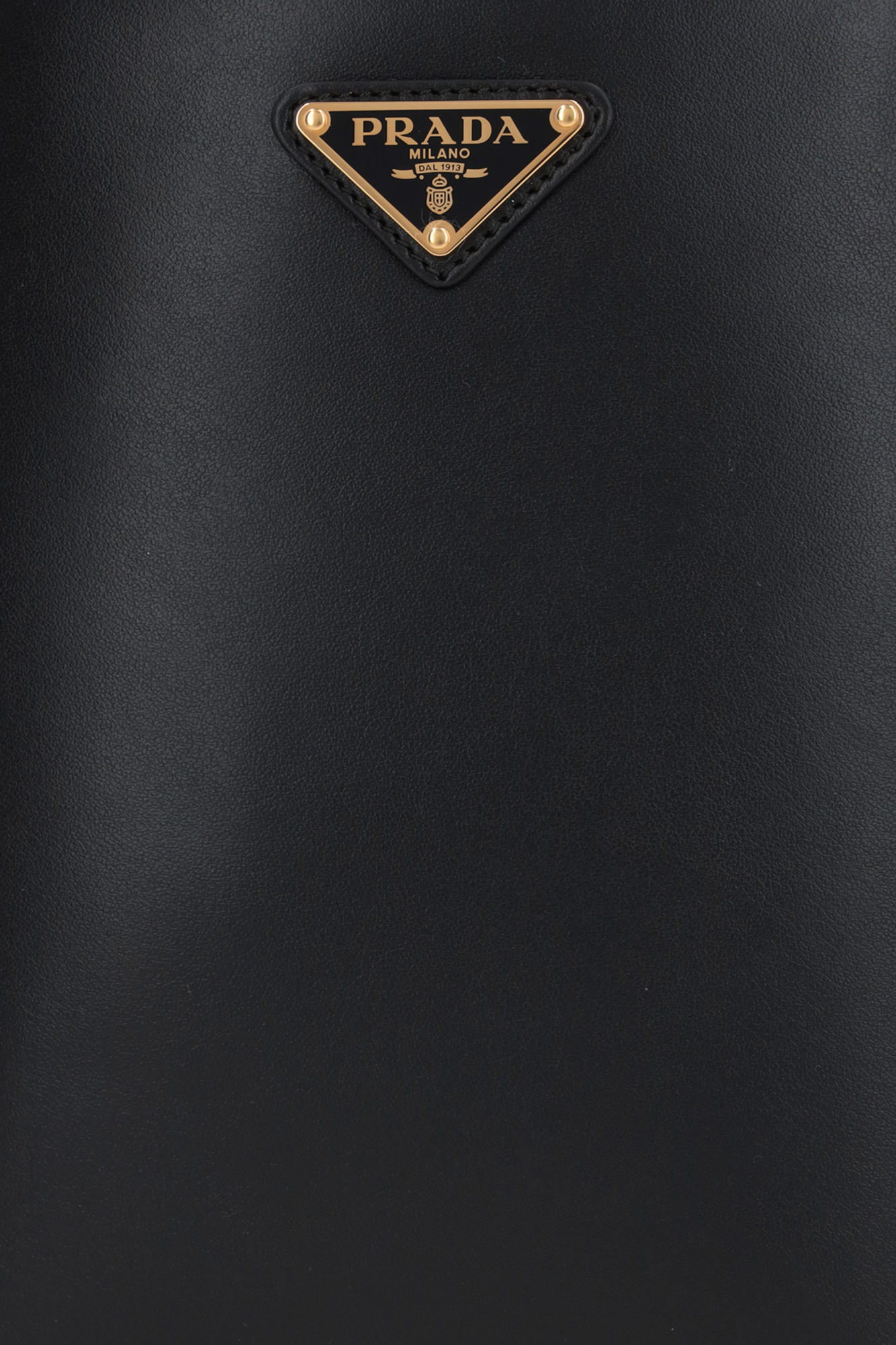 Prada Triangle Logo-appliqué Tote Bag In Black