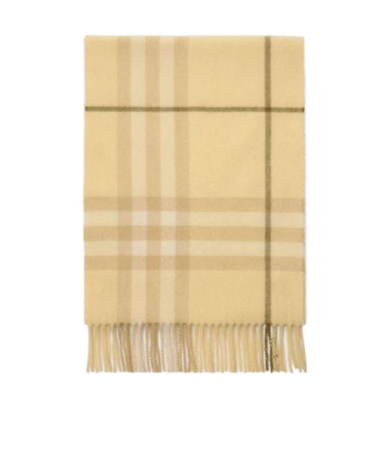 Burberry Checked Cashmere Scarf In Neutral