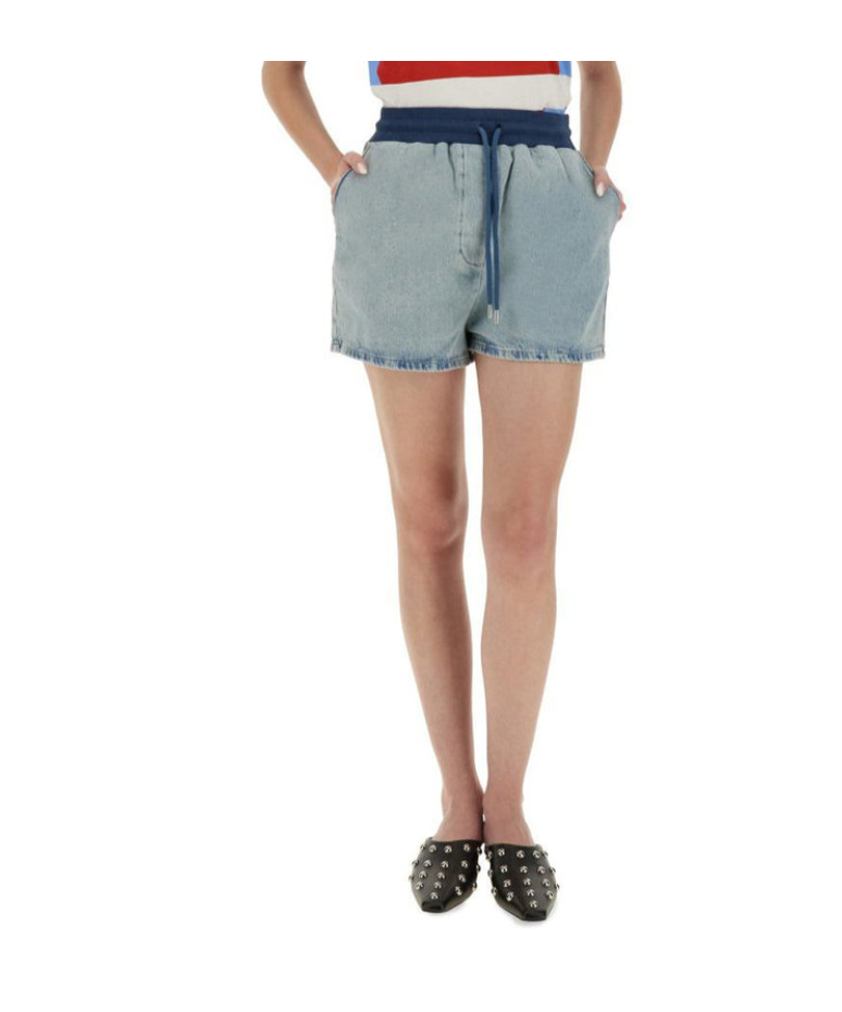 Moschino Jeans Light Denim Shorts In Blue
