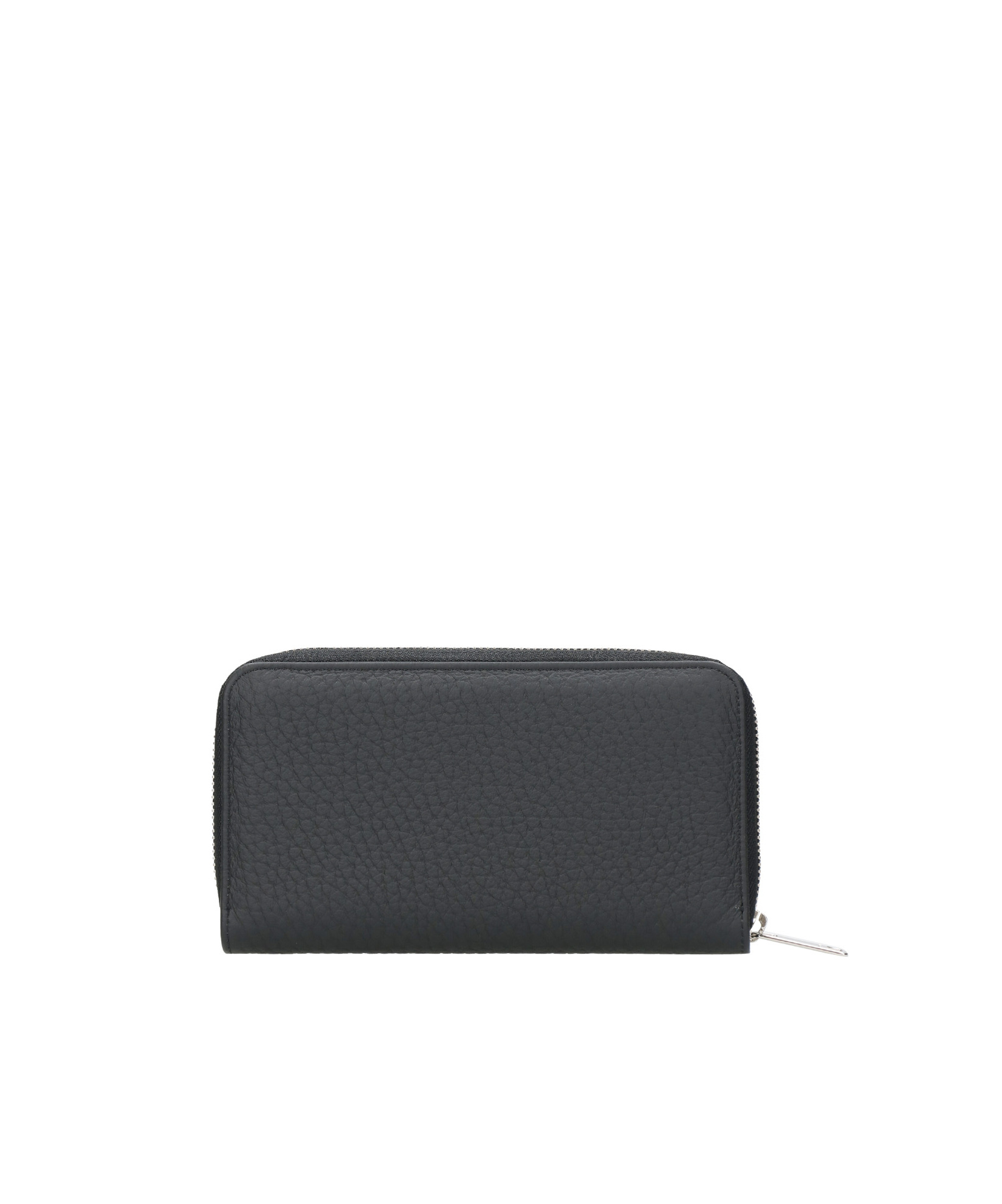Orciani Zippered Logo Wallet In Black