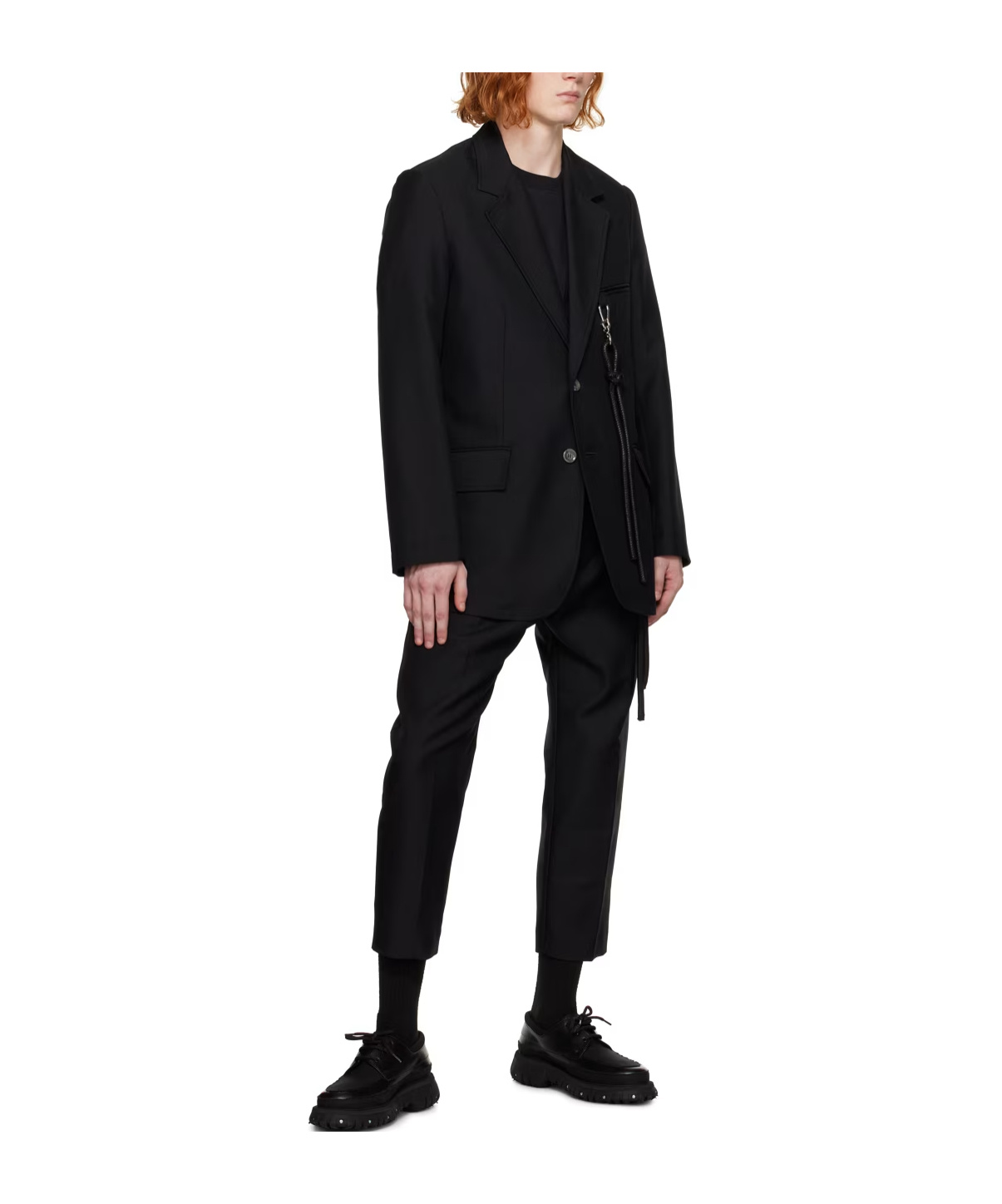 SONG FOR THE MUTE PLEATED CROPPED WOOL TROUSERS 
