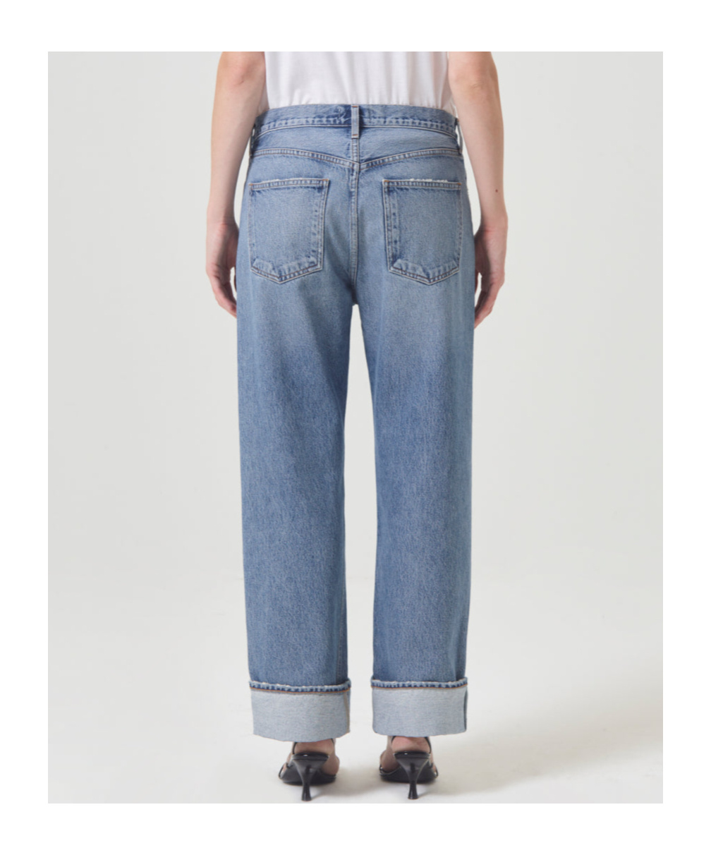 Agolde Fran Invention Low-slung Straight Jeans In Light Blue