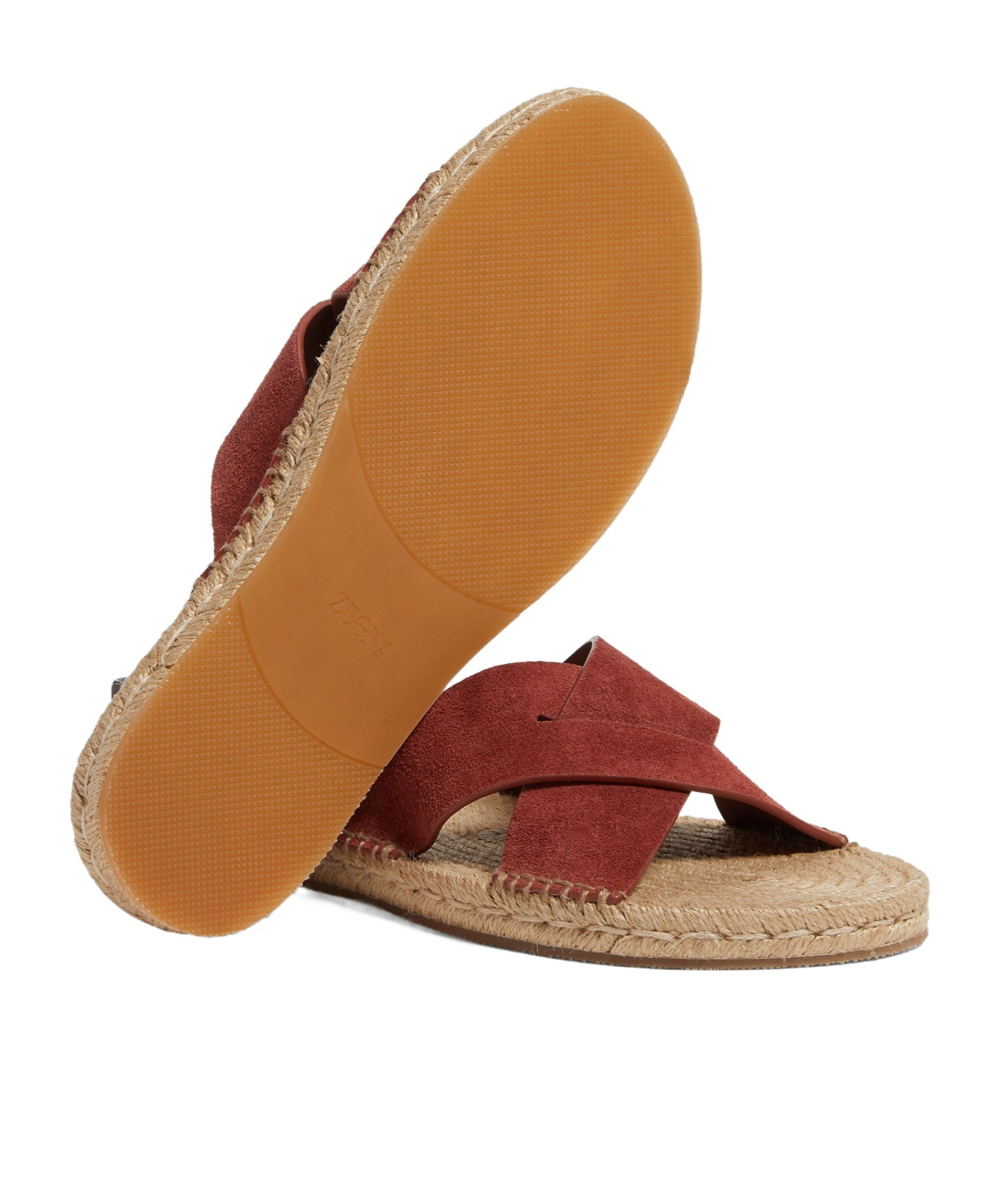 Zegna Suede Espadrilles In Red