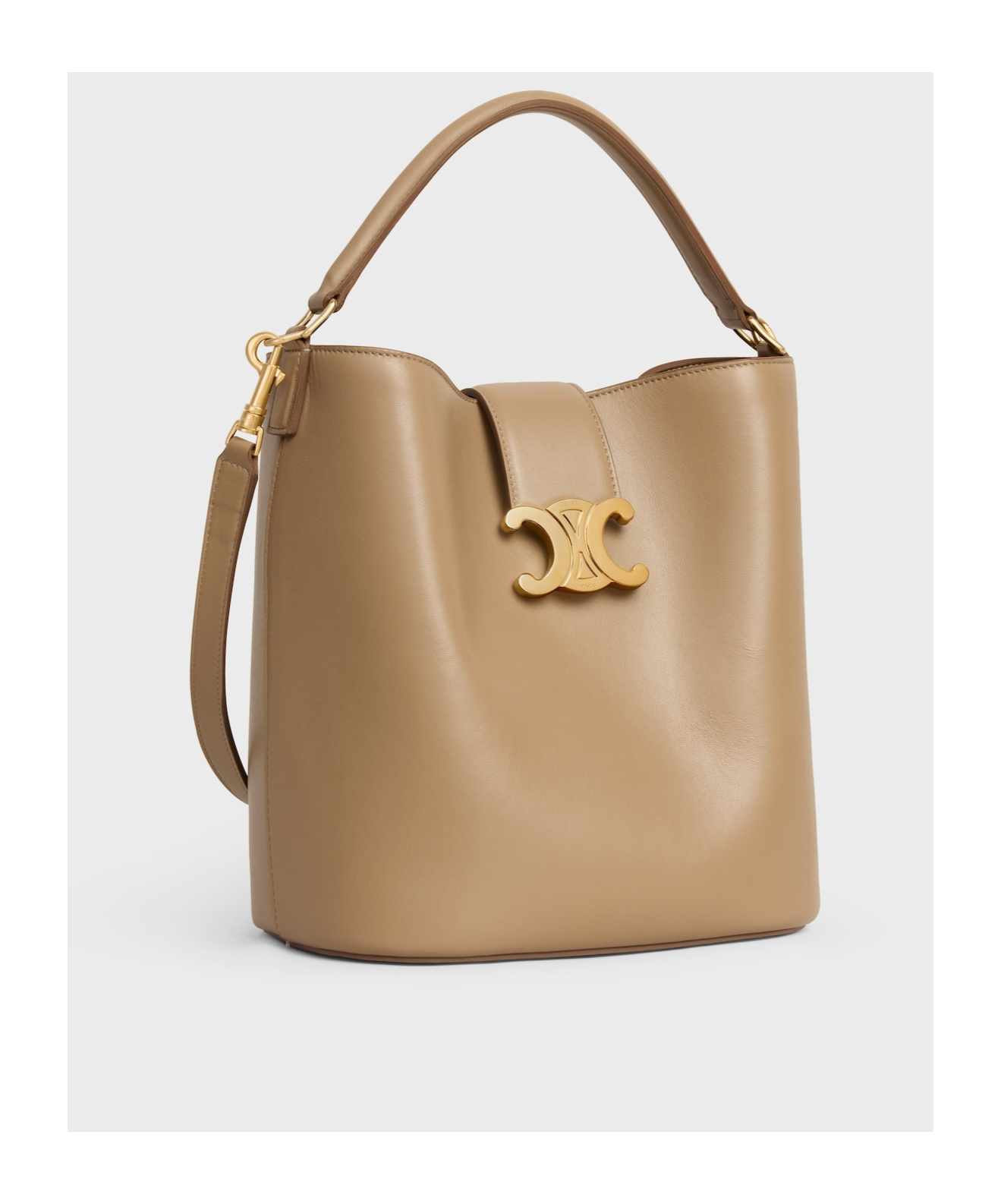 Celine Medium Logo Crossbody Bag In Nude