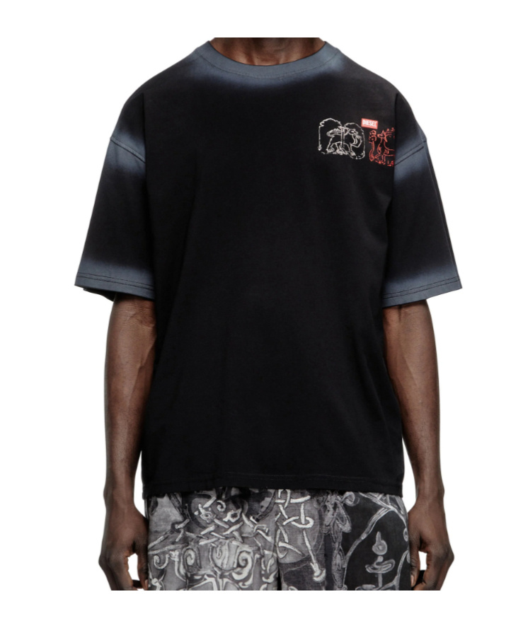 Diesel Short-sleeved T-shirt In Black