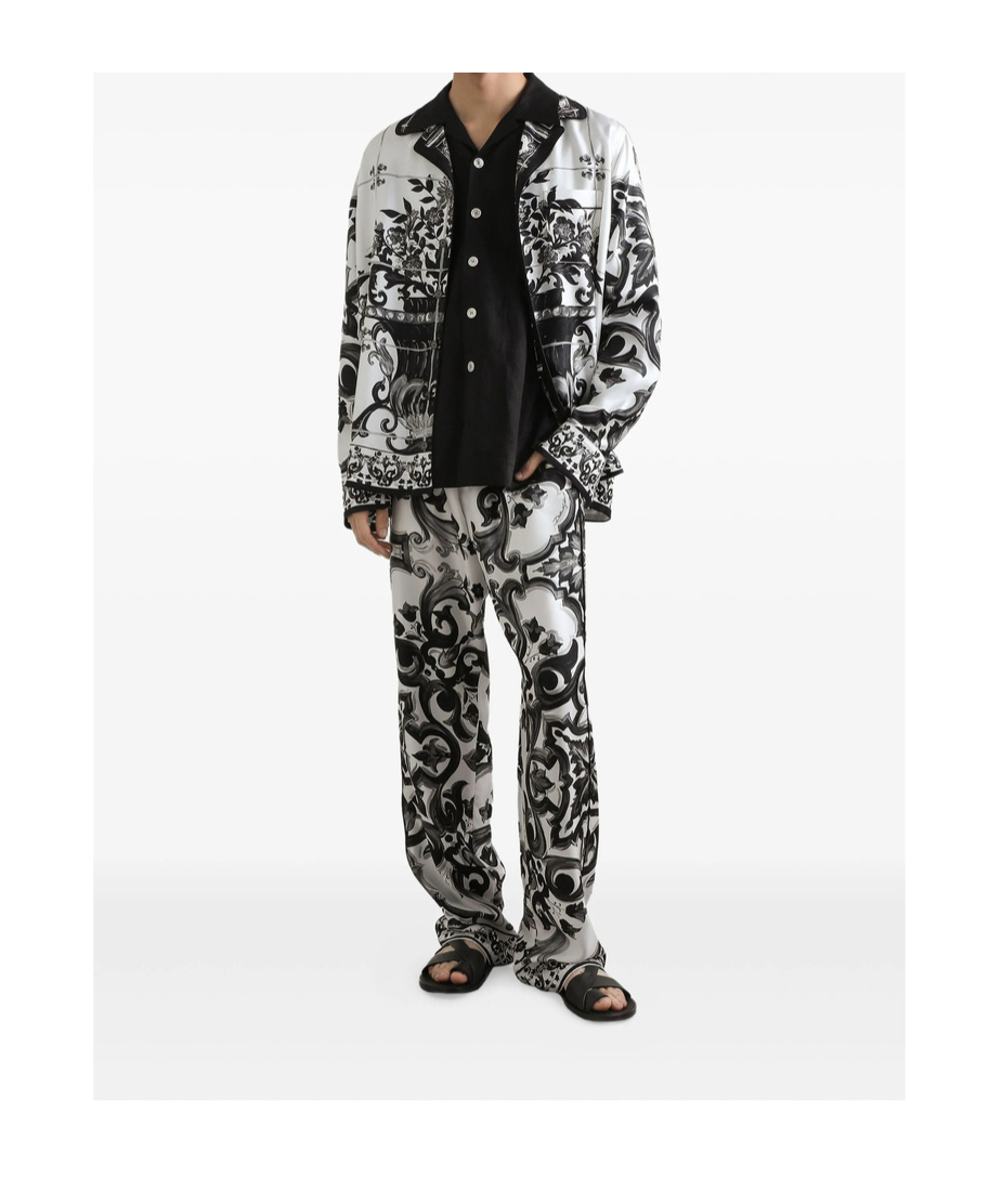 Dolce & Gabbana Majolica-print Twill Vanity Shirt