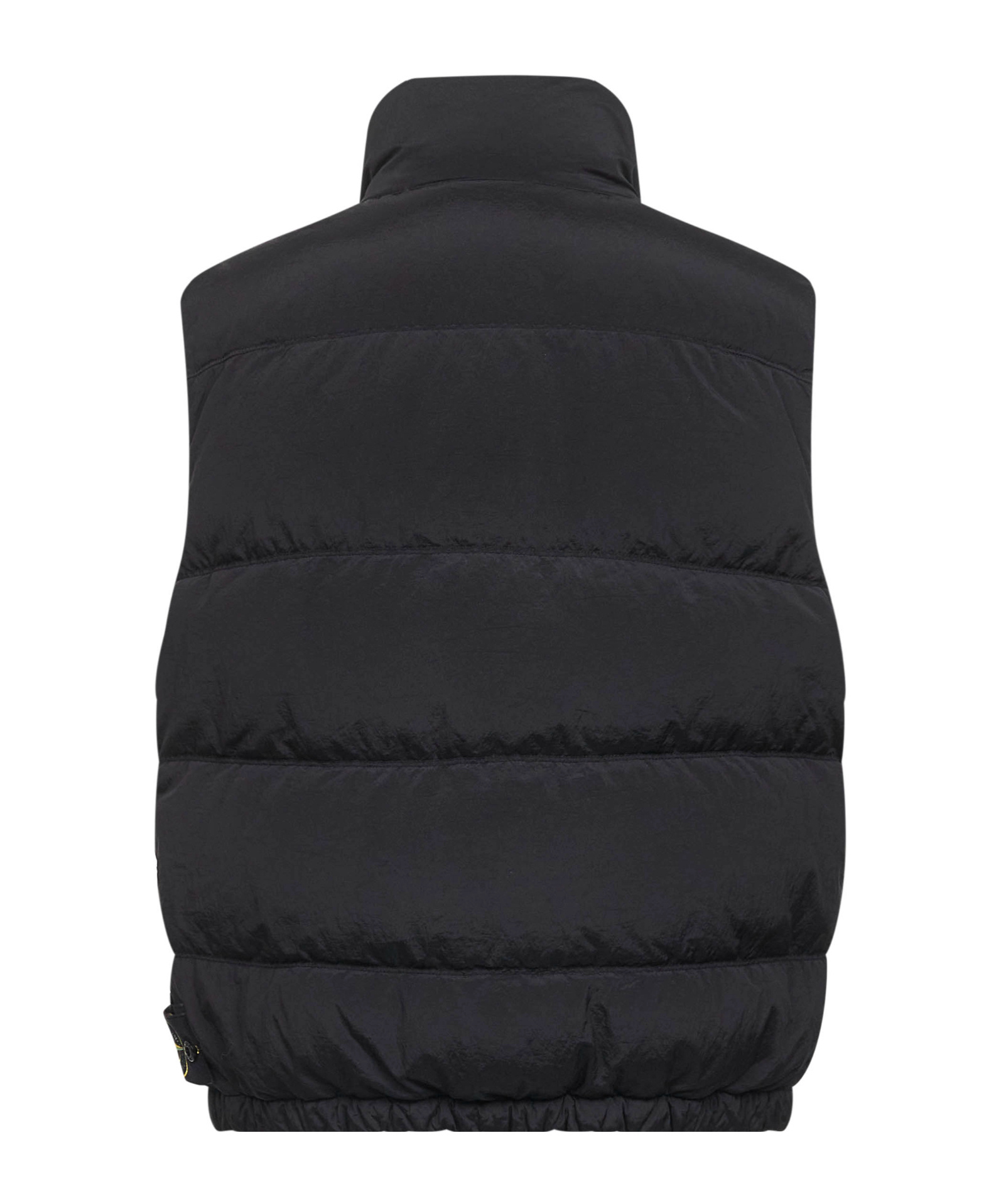 Stone Island Down Vest With Anti-drop And Dual Zip Pockets In Black