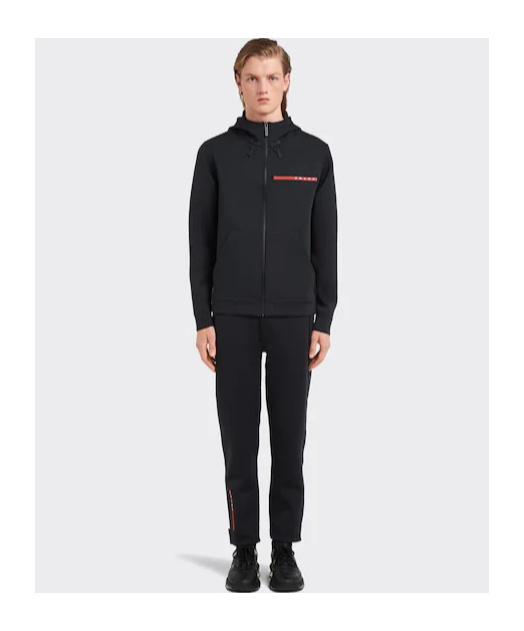 Prada Long-sleeved Zipper Casual Jacket In Black