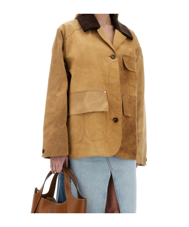 Stella Mccartney Workwear Harrington Jacket In Brown