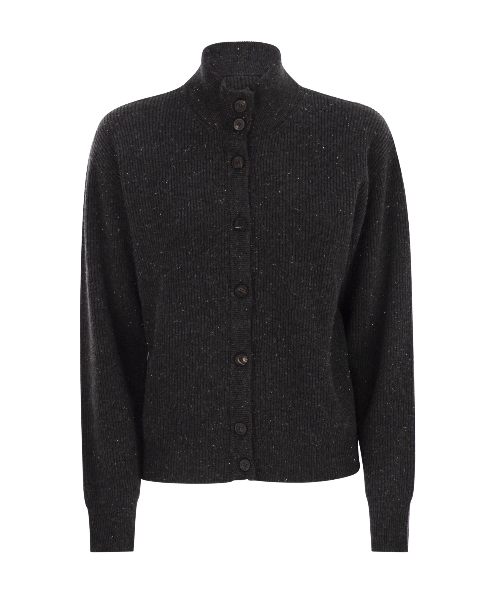 Peserico Button-up Sweater In Black